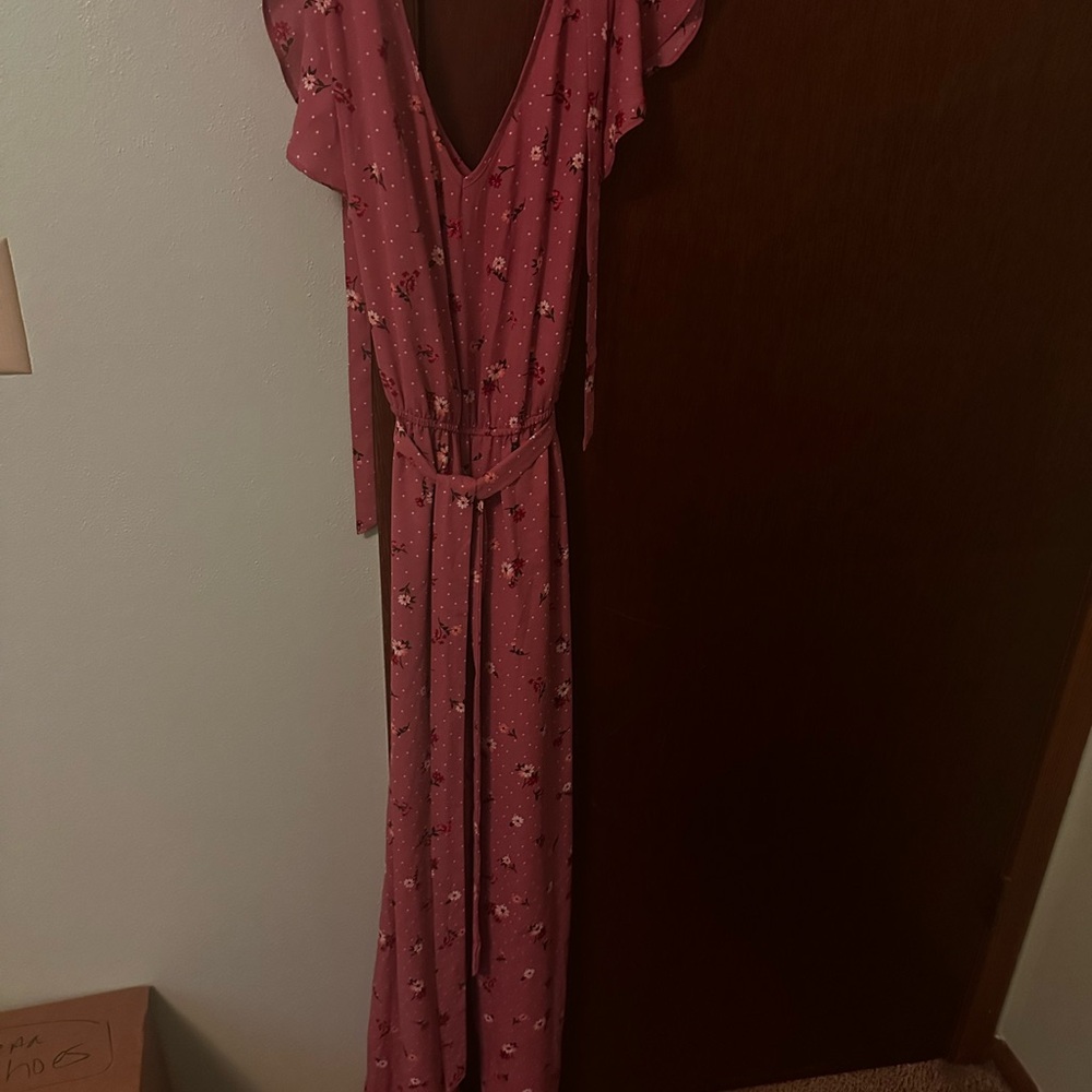 Elegant Pink Floral Women's jumpsuit